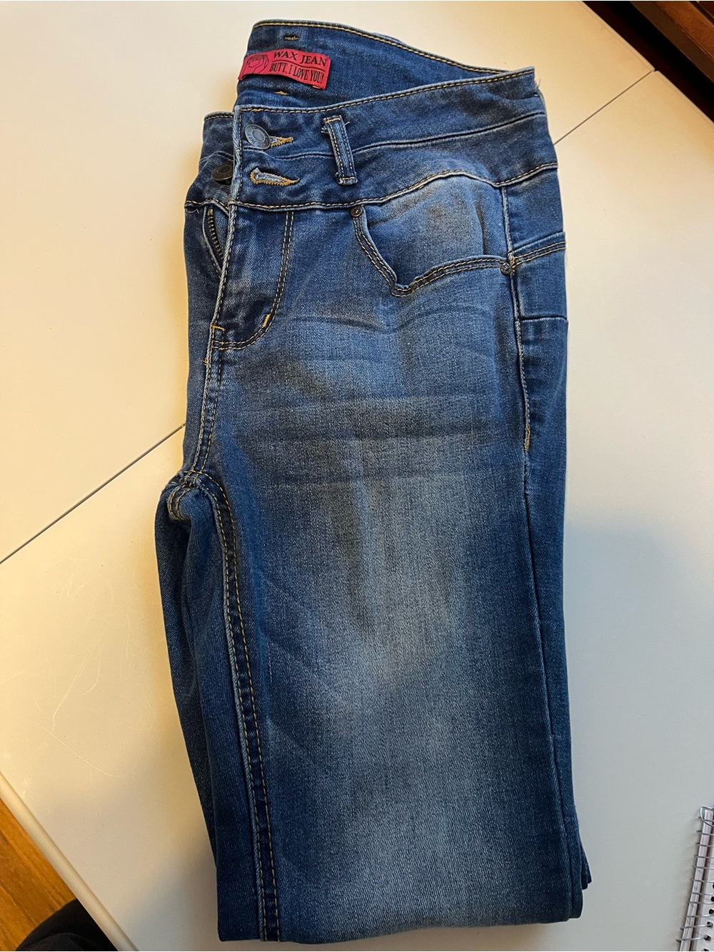 Wax Jean Women's Dark Blue Stretch Jeggings 26 waist 29 inseam